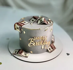 Торт для мужа с долларами